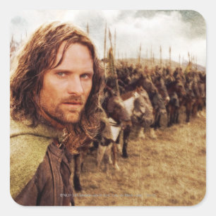 Adesivo Quadrado Aragorn mais a linha de cavalos