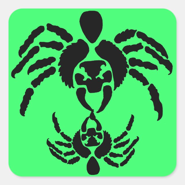 Adesivo Quadrado Aranhas (Frente)