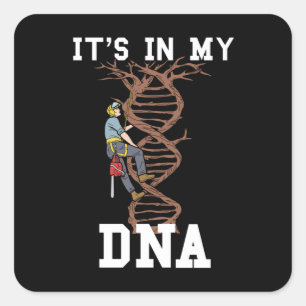 Adesivo Quadrado Arborista Homens de Madeira Lumberjack Oferece