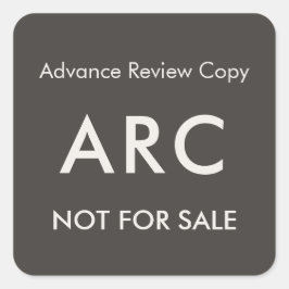 Adesivo Quadrado ARC Not for Sale Advance Review Copy Book Label