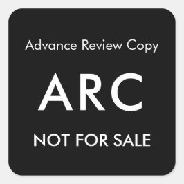 Adesivo Quadrado ARC Not for Sale Advance Review Copy Book Label