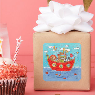 Adesivo Quadrado Arca de Noah