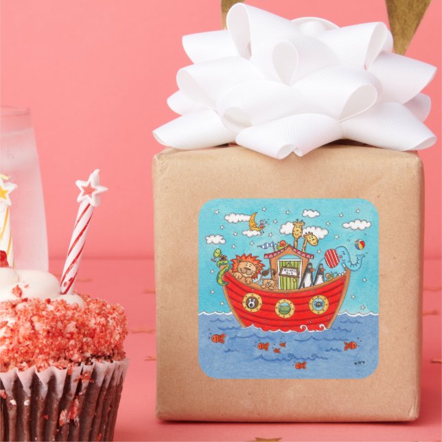 Adesivo Quadrado Arca de Noah (Festa)