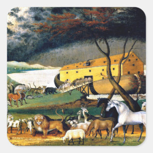 Adesivo Quadrado Arca de Noé
