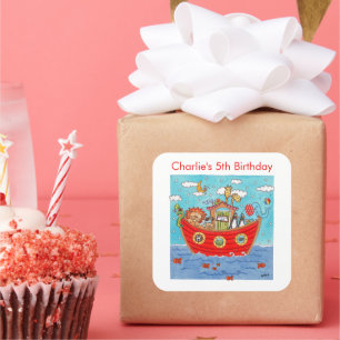 Adesivo Quadrado Arca de Noé Personalizada