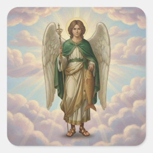 Adesivo Quadrado Arcanjo Anjo Rafael