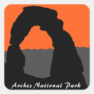 Adesivo Quadrado Arch Delicado no Parque Nacional de Arches - Utah,
