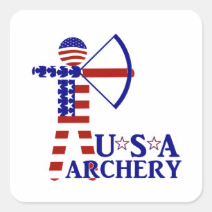 Adesivo Quadrado Archery EUA