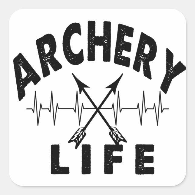 Adesivo Quadrado Archery Life (Frente)