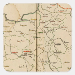 Adesivo Quadrado Archevechez, Evechez, France 2