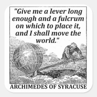 Adesivo Quadrado Archimedes Lever
