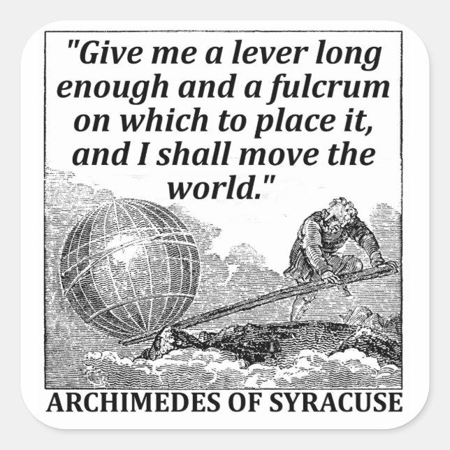Adesivo Quadrado Archimedes Lever (Frente)