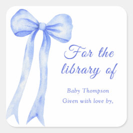 Adesivo Quadrado arco azul - livraria da biblioteca de