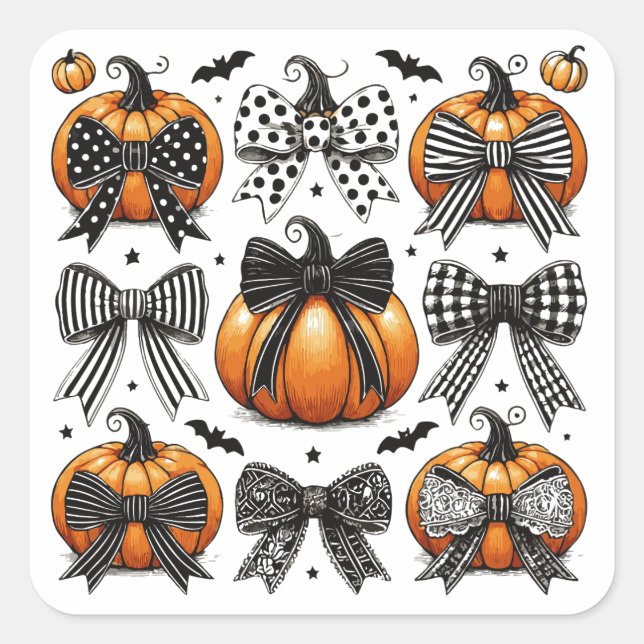 Adesivo Quadrado Arco de Abóbora (Frente)