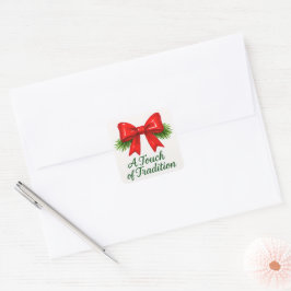 Adesivo Quadrado Arco de Natal Coquette — Magia de Garota Desarruma