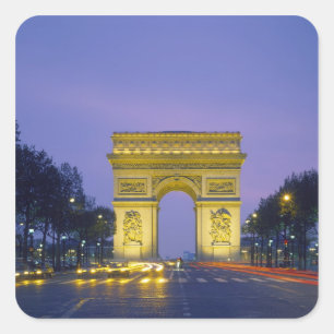 Adesivo Quadrado Arco do Triunfo, Paris, França,