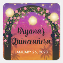 Arco Floral Pôr do Sol Hacienda Quinceañera