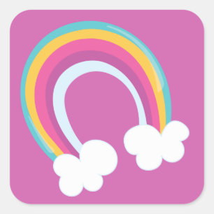Adesivo Quadrado Arco-íris bonito