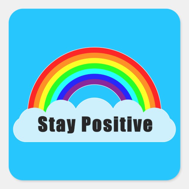 Adesivo Quadrado ARCO-ÍRIS - Continue Positivo (Frente)