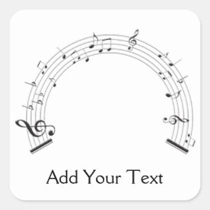 Adesivo Quadrado Arco-íris preto e branco funcionarios dados forma