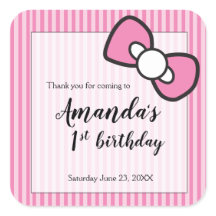 Arco rosa, Stripes, Obrigado, Primeiro aniversário