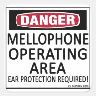 Adesivo Quadrado Área de funcionamento de Mellophone