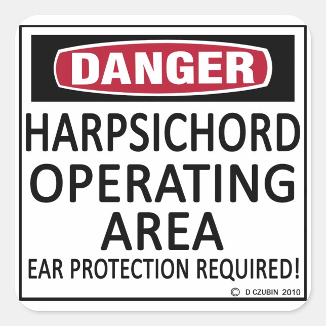 Adesivo Quadrado Área de Operação do Cravista (Frente)