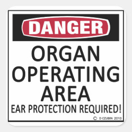 Adesivo Quadrado Área de operação do órgão