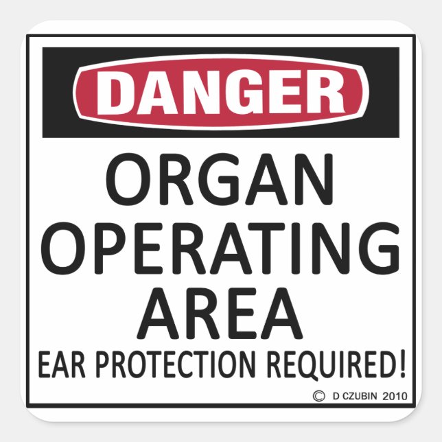 Adesivo Quadrado Área de operação do órgão (Frente)