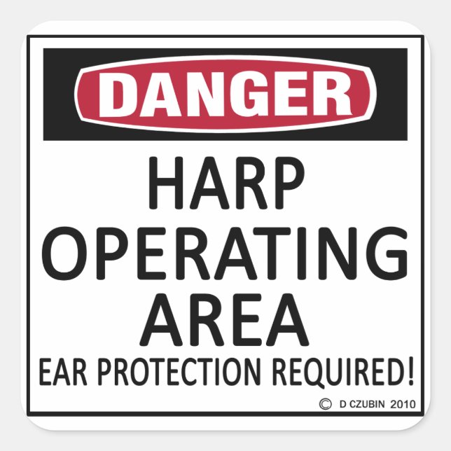 Adesivo Quadrado Área operacional Harp (Frente)
