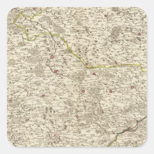 Adesivo Quadrado Áreas urbanas de Alemanha
