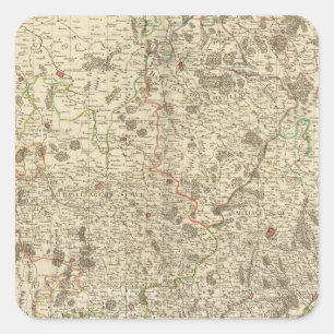 Adesivo Quadrado Áreas urbanas de France