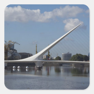 Adesivo Quadrado Argentina, cidade capital Buenos Aires. Mulher