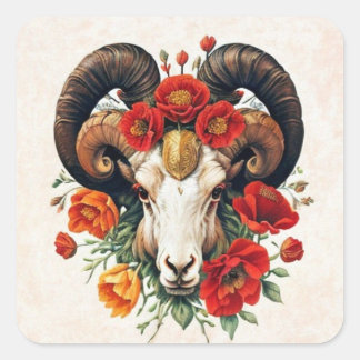Adesivo Quadrado Aries Zodiac Collection