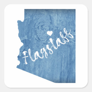 Adesivo Quadrado Arizona de Flagstaff de Grãos de Madeira