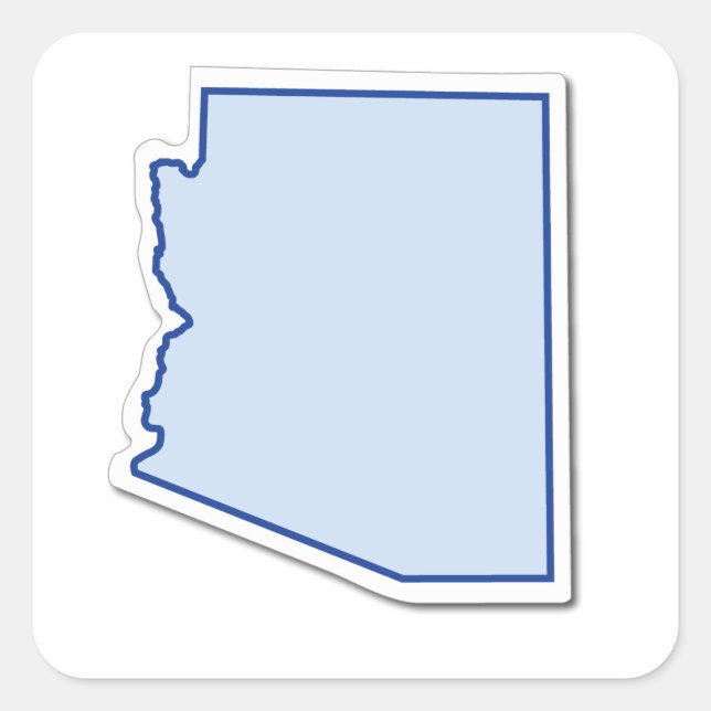 Adesivo Quadrado Arizona Outline Sticker (Frente)