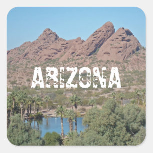 Adesivo Quadrado Arizona Red Rock Paisagem Fotografia Sudoeste