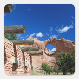 Adesivo Quadrado Arizona, Window Rock. Capital dos Navajos