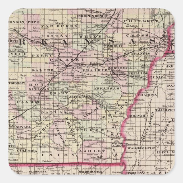 Adesivo Quadrado Arkansas (Frente)