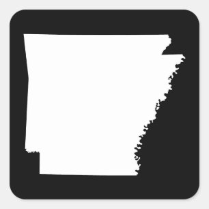 Adesivo Quadrado Arkansas no branco