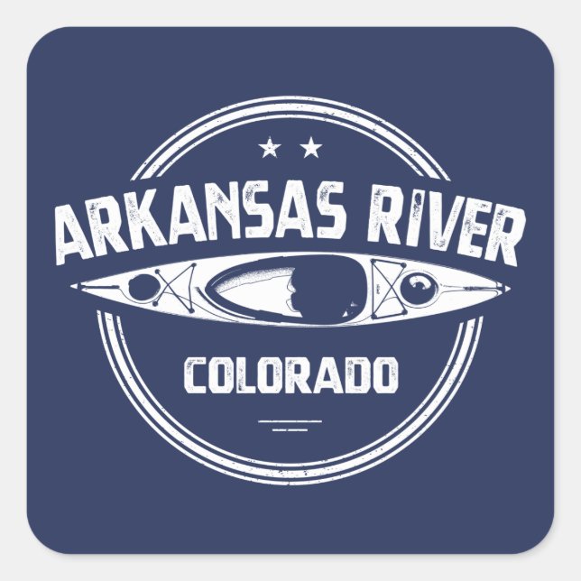 Adesivo Quadrado Arkansas River (Colorado) (Frente)