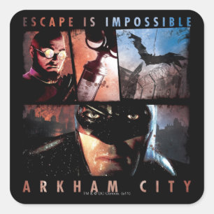 Adesivo Quadrado Arkham City Escape é impossível