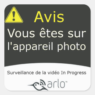 Adesivo Quadrado Arlo - Tradução Francesa
