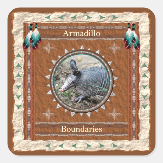 Adesivo Quadrado Armadillo - Boundaries Stickers (Frente)