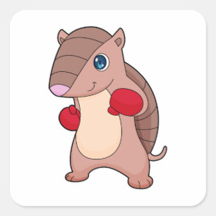 Adesivo Quadrado Armadillo Boxer Boxer Luvas