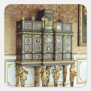 Adesivo Quadrado Armário da jóia de Louis XIV, oficina dos Gobeli