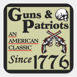 Adesivo Quadrado Armas e Patriotas