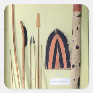 Adesivo Quadrado Armas falsas do túmulo de Nakhti, K médio