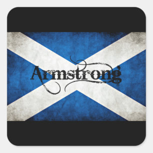 Adesivo Quadrado armstrong grunge flag