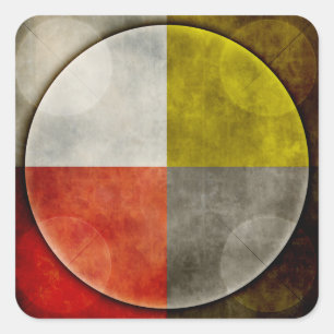 Adesivo Quadrado Aro sagrado do nativo americano